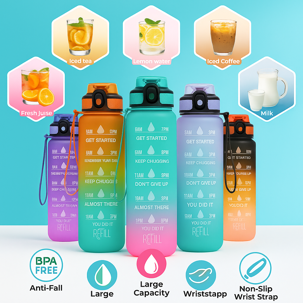 Gourde Isotherme 1L – Bouteille d’Eau Sport 18/8