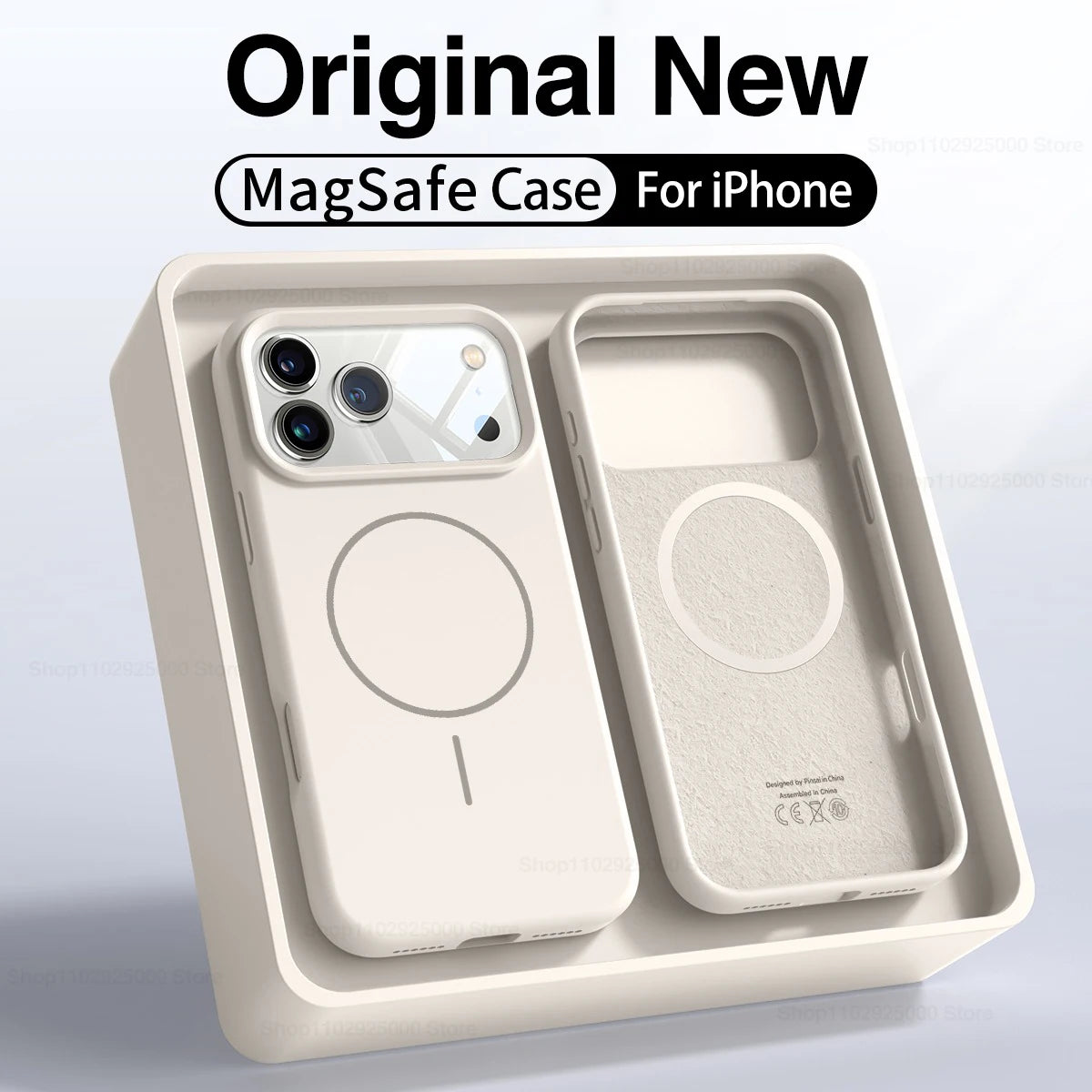 Coque Magnétique Originale en Silicone Liquide pour iPhone