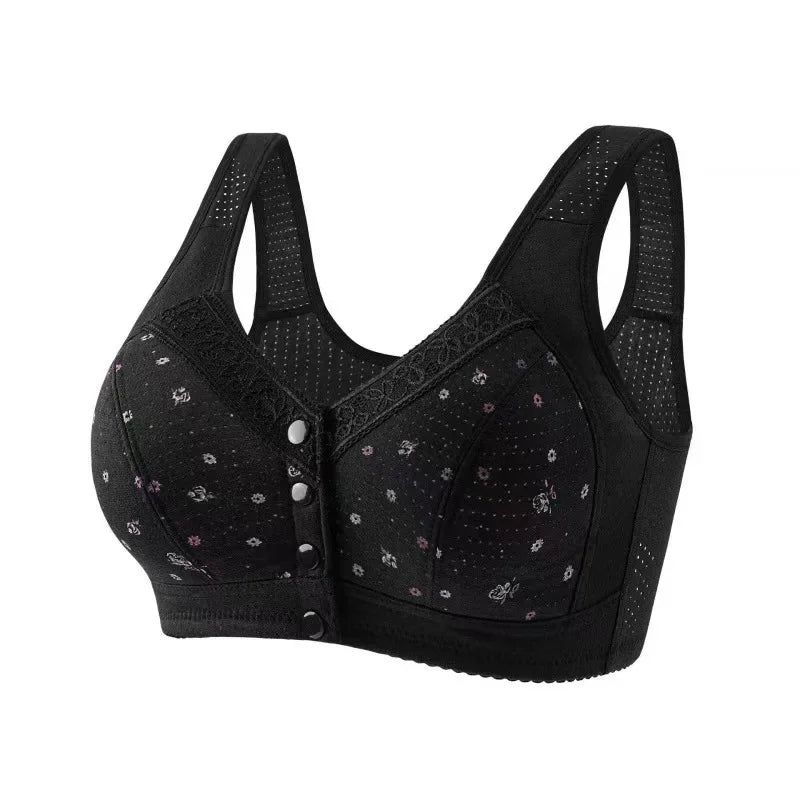 Soutien-Gorge Confort à Fermeture Frontale en Coton Doux