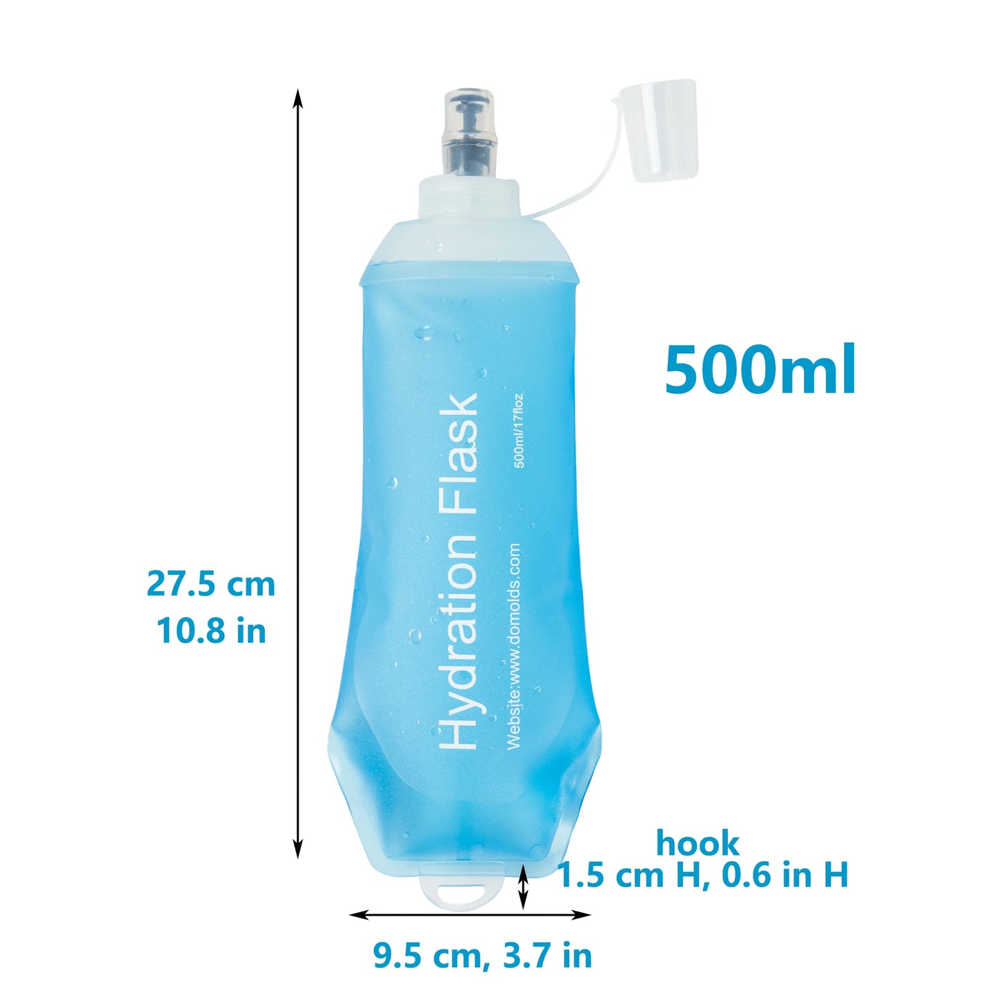 Gourde Pliable AXEN – 150 ml / 250 ml / 500 ml - TPU Souple & Ultra‑Légère