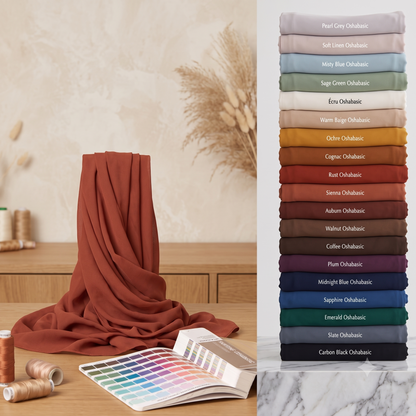 Foulard Mousseline Hijab uni pour Femme / Confort et Praticité