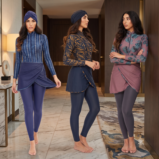 Burkini Modeste 3 Pièces — Maillot de Bain Couverture Totale