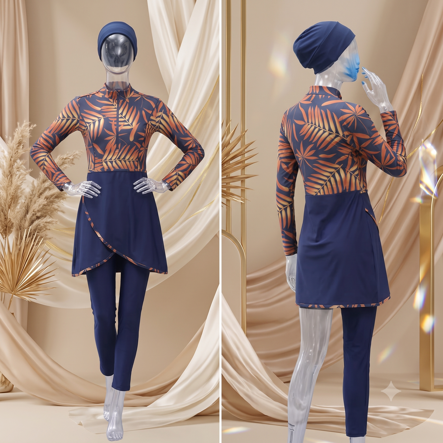 Burkini Modeste 3 Pièces — Maillot de Bain Couverture Totale