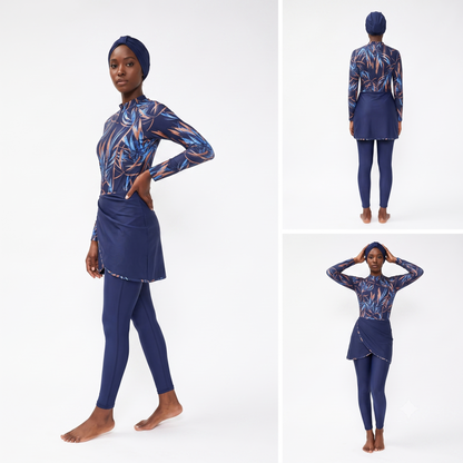 Burkini Modeste 3 Pièces — Maillot de Bain Couverture Totale