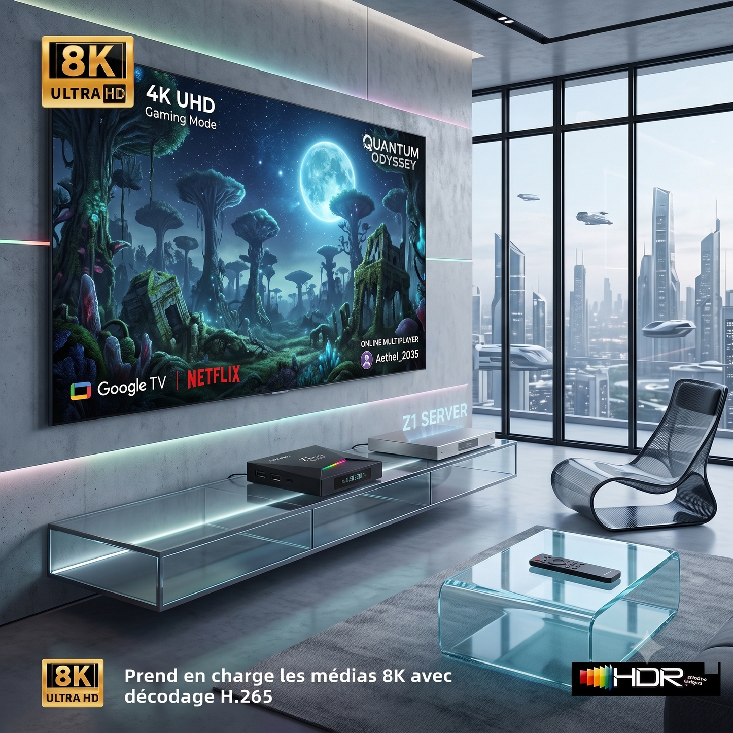 Boîtier TV Z1 Max Android 15 & Performance Ultra HD