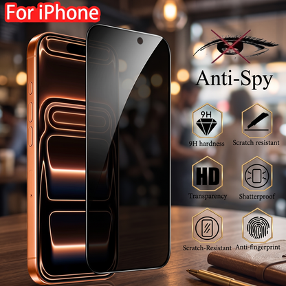 Verre Trempé Anti-Espion & confidentialité pour iPhone