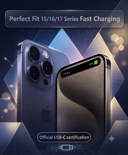 Câble USB-C Tressé Charge Rapide 60W PD pour iPhone 15/16/17