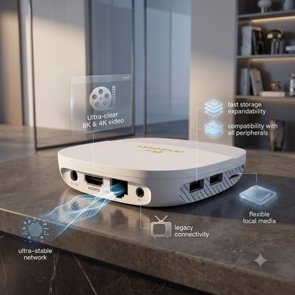 TV98 ATV Max - Smart TV Box 8K Lecteur Multimédia contrôle Vocal