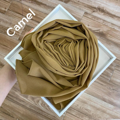 Foulard Mousseline Hijab uni pour Femme / Confort et Praticité