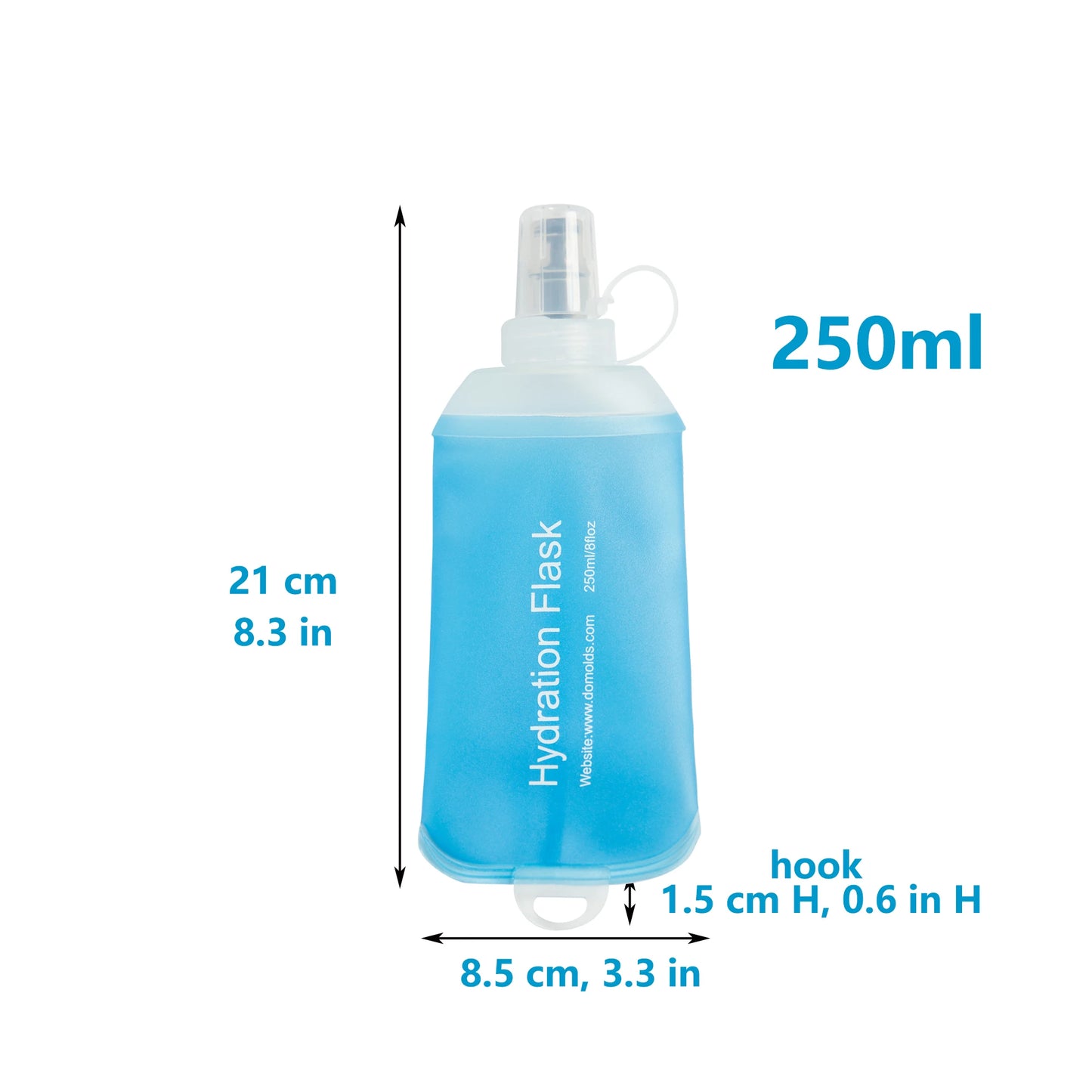 Gourde Pliable AXEN – 150 ml / 250 ml / 500 ml - TPU Souple & Ultra‑Légère