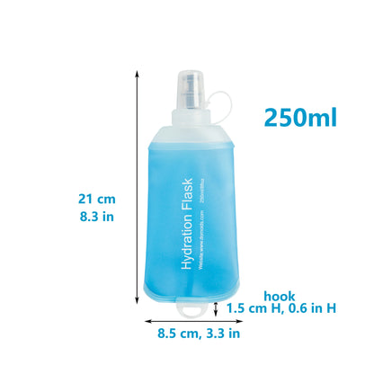 Gourde Pliable AXEN – 150 ml / 250 ml / 500 ml - TPU Souple & Ultra‑Légère