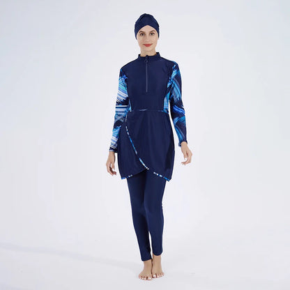 Burkini Modeste 3 Pièces — Maillot de Bain Couverture Totale