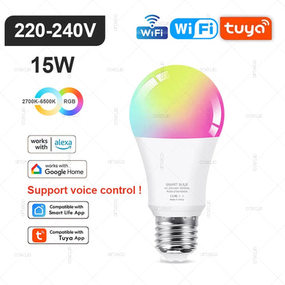 Ampoule LED Intelligente Wi-Fi & Bluetooth Compatible Alexa et Google
