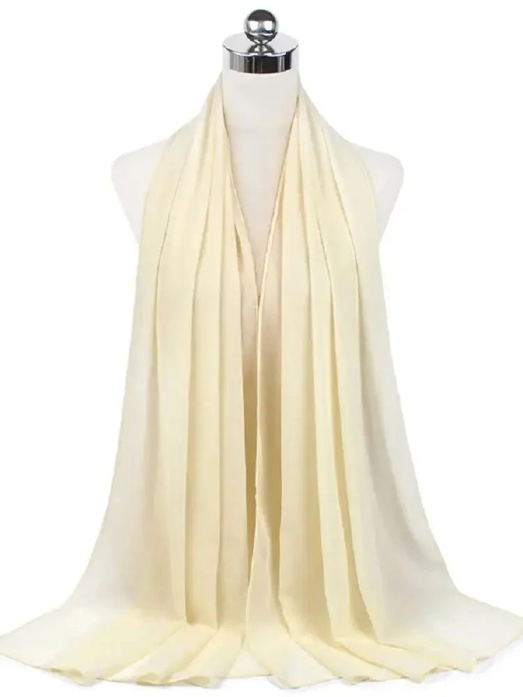 Foulard Mousseline Hijab uni pour Femme / Confort et Praticité