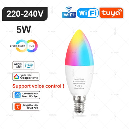 Ampoule LED Intelligente Wi-Fi & Bluetooth Compatible Alexa et Google