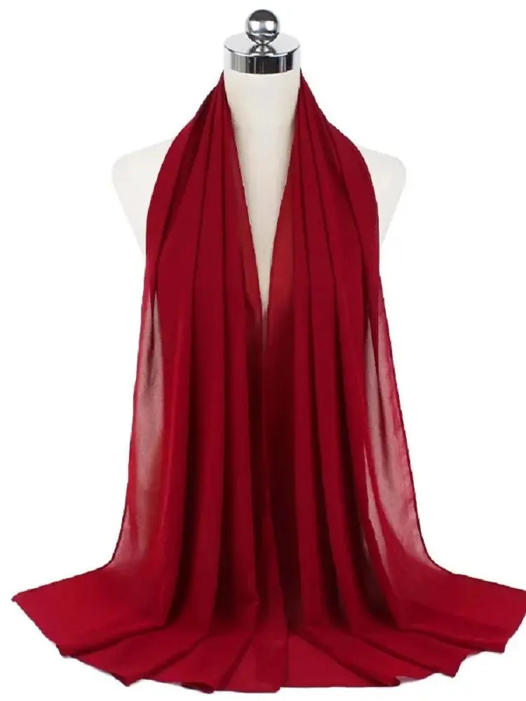 Foulard Mousseline Hijab uni pour Femme / Confort et Praticité