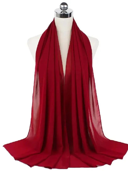 Foulard Mousseline Hijab uni pour Femme / Confort et Praticité