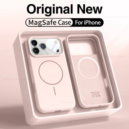 Coque Magnétique Originale en Silicone Liquide pour iPhone
