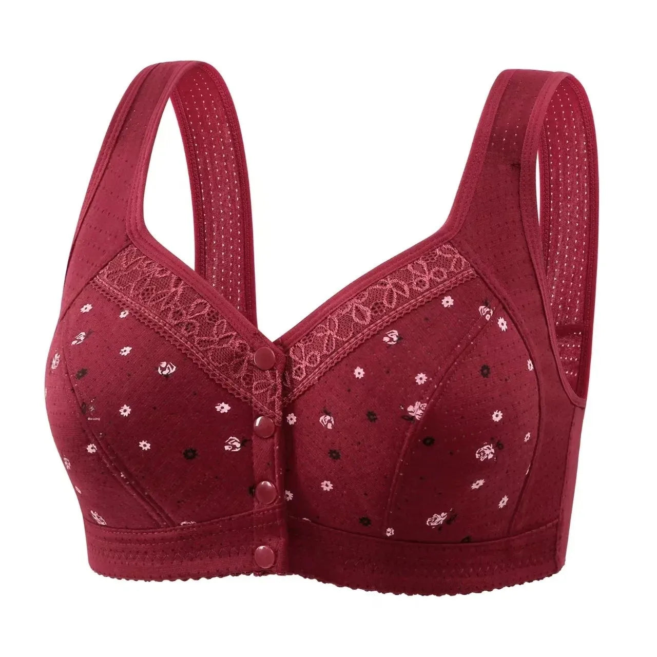 Soutien-Gorge Confort à Fermeture Frontale en Coton Doux