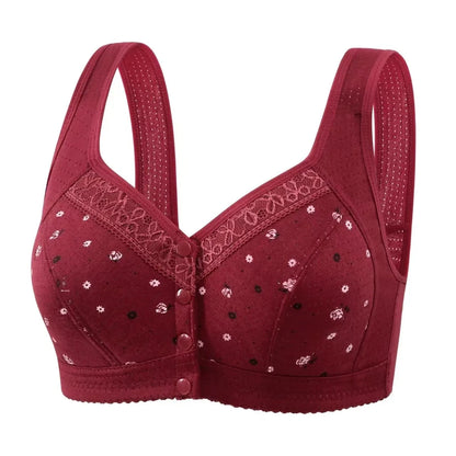 Soutien-Gorge Confort à Fermeture Frontale en Coton Doux