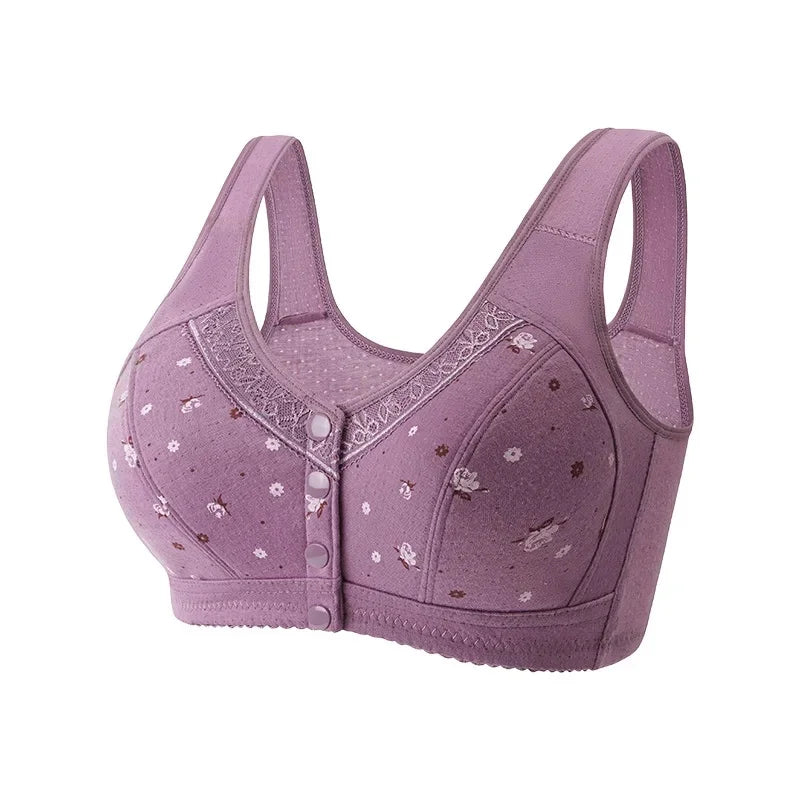 Soutien-Gorge Confort à Fermeture Frontale en Coton Doux