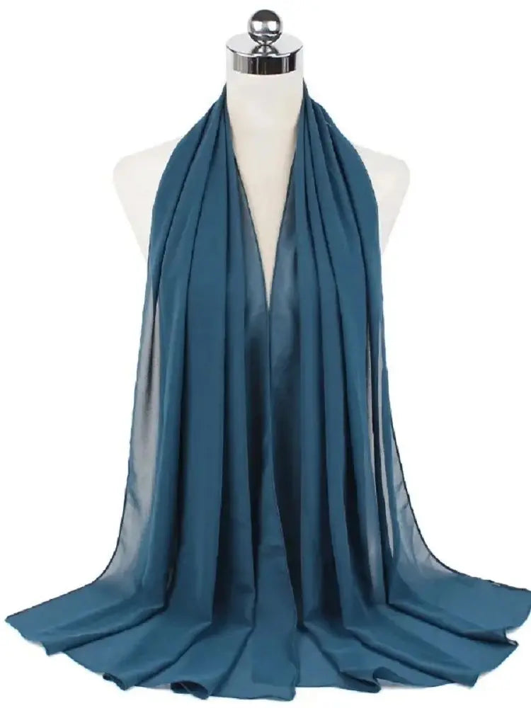 Foulard Mousseline Hijab uni pour Femme / Confort et Praticité
