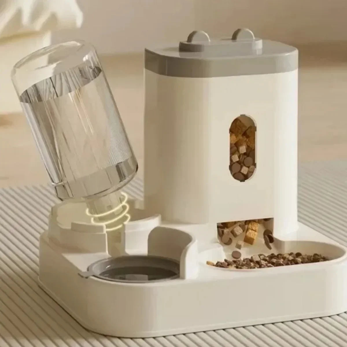 Gamelle Automatique avec Fontaine à Eau pour Chiens et Chats