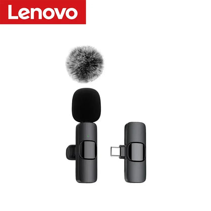 Microphone Cravate Sans Fil Portable Lenovo (Bluetooth 5.3)