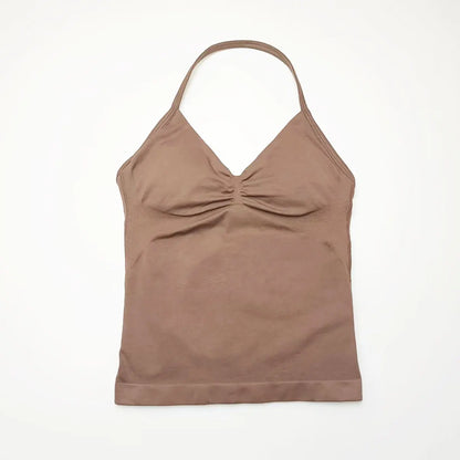 Débardeur de Sport Femme Sans Couture avec Soutien-Gorge Intégré
