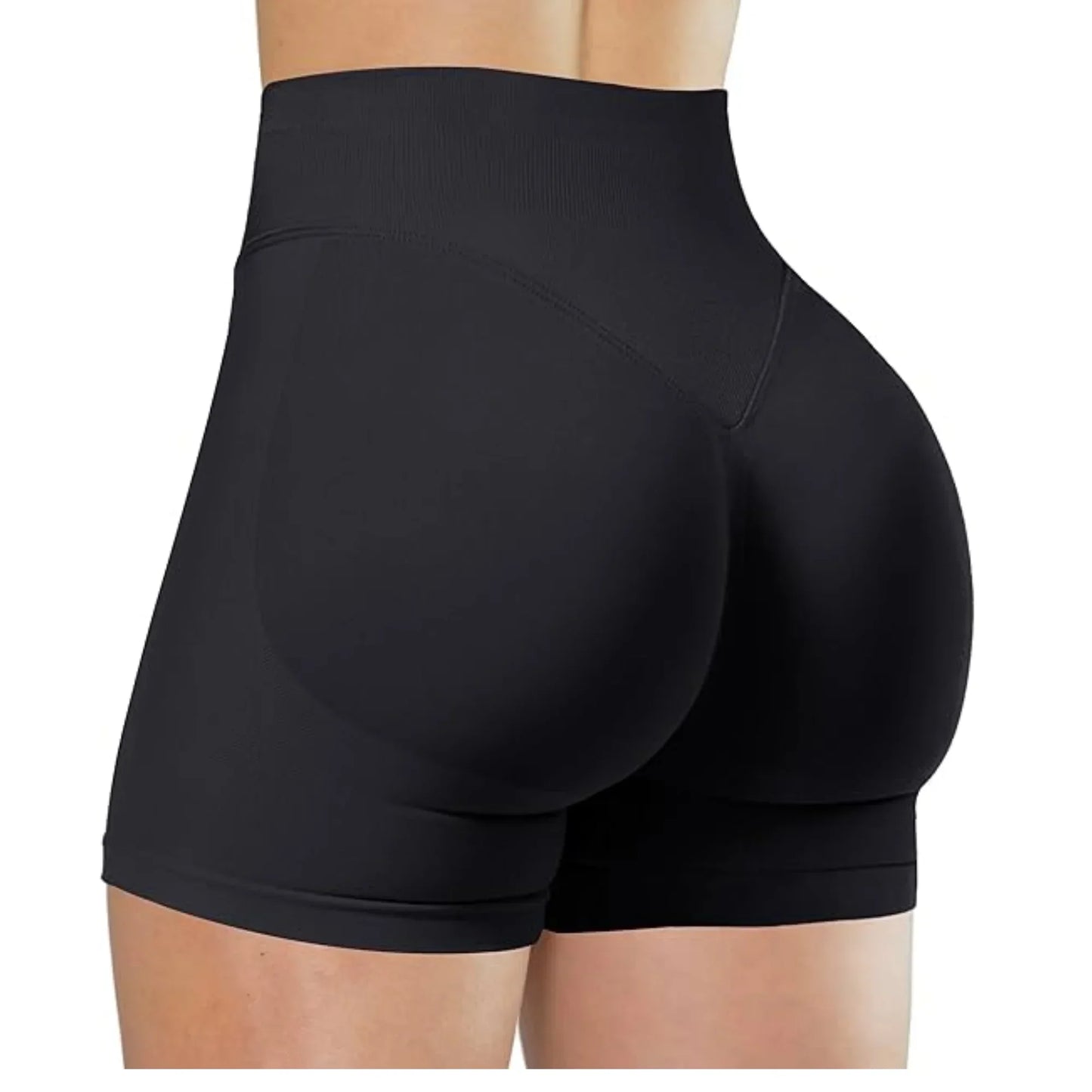 Short de Sport Femme Taille Haute Push-Up Sans Couture | Fitness