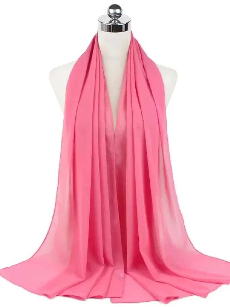 Foulard Mousseline Hijab uni pour Femme / Confort et Praticité
