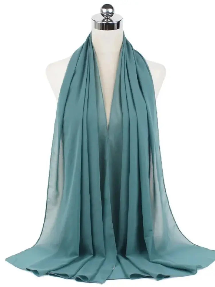 Foulard Mousseline Hijab uni pour Femme / Confort et Praticité