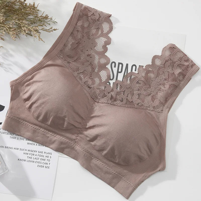 Soutien-Gorge Dentelle Push-Up Dentelle élégante & Sans armatures