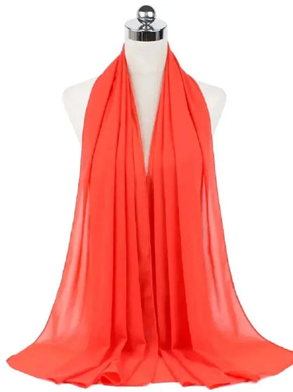 Foulard Mousseline Hijab uni pour Femme / Confort et Praticité