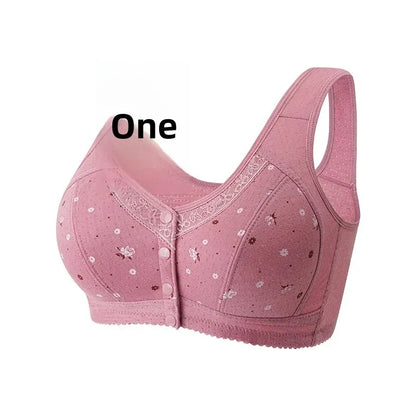 Soutien-Gorge Confort à Fermeture Frontale en Coton Doux