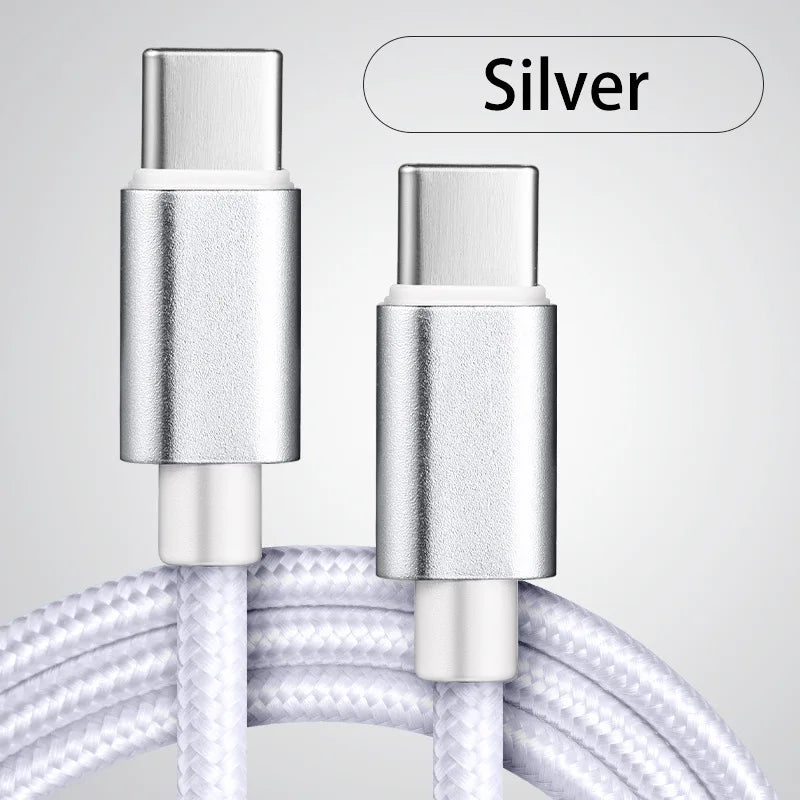 Câble de Charge Rapide USB-C vers USB-C - 66W/5A - Nylon Tressé