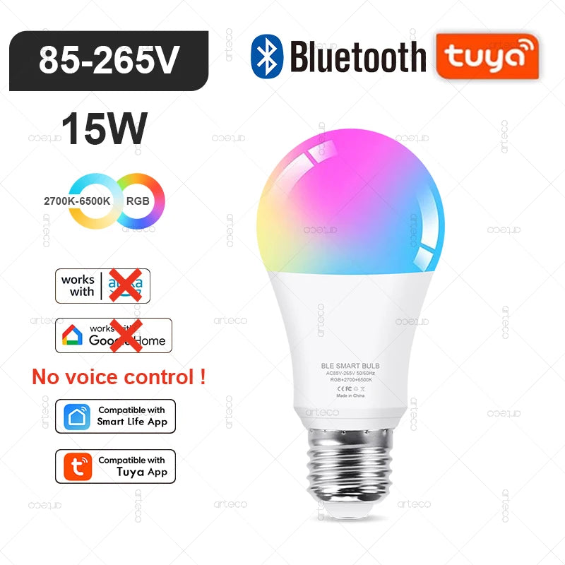 Ampoule LED Intelligente Wi-Fi & Bluetooth Compatible Alexa et Google