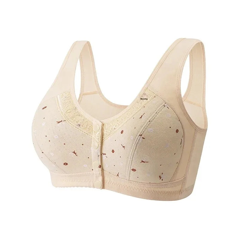 Soutien-Gorge Confort à Fermeture Frontale en Coton Doux
