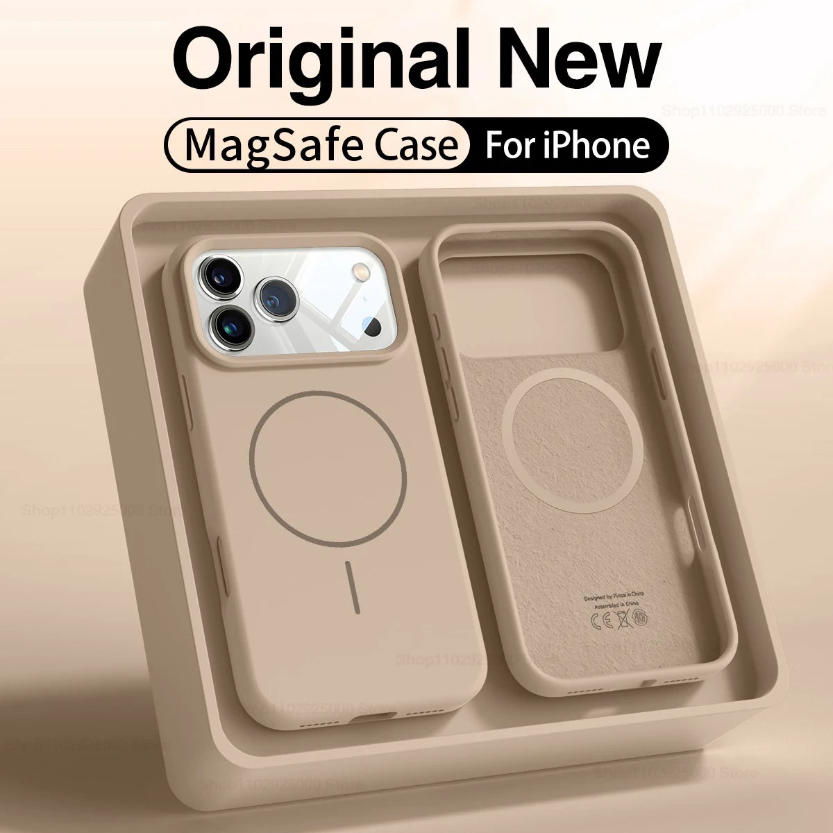 Coque Magnétique Originale en Silicone Liquide pour iPhone