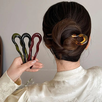 Pince à Cheveux Papillon Vintage en Acétate | Élégance et Confort