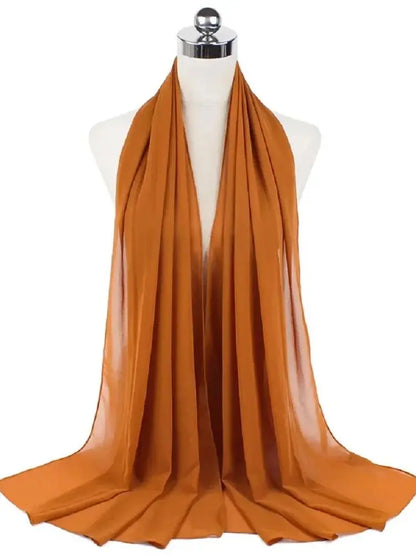 Foulard Mousseline Hijab uni pour Femme / Confort et Praticité