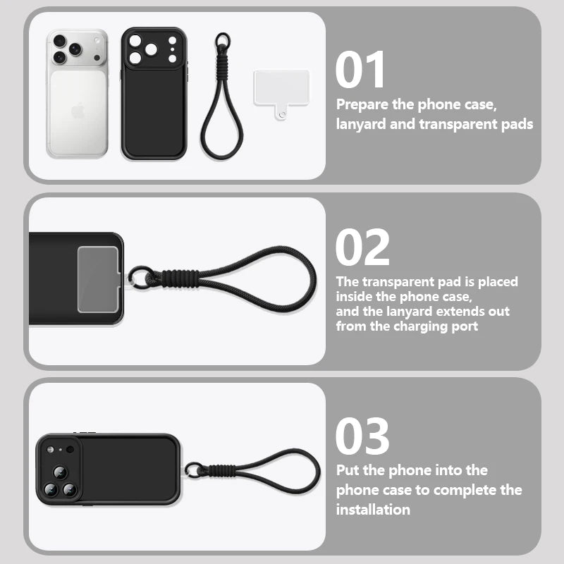 Coque TPU Antichoc avec Dragonne pour iPhone