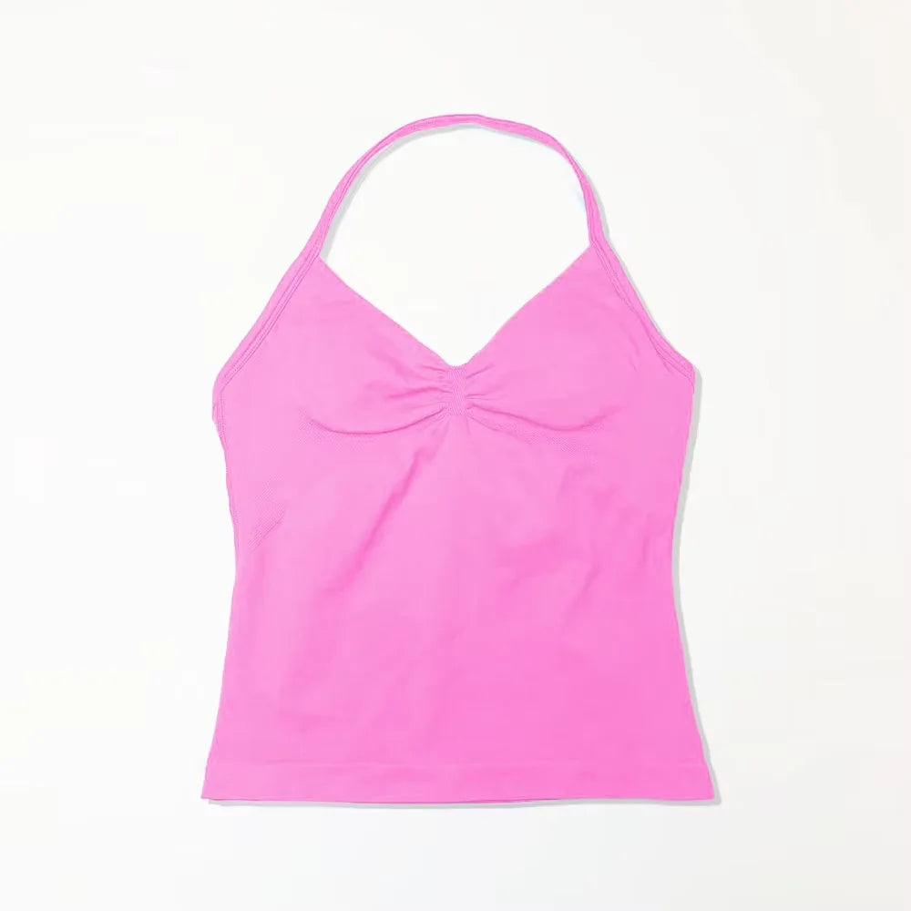 Débardeur de Sport Femme Sans Couture avec Soutien-Gorge Intégré