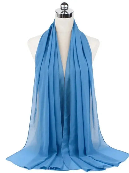 Foulard Mousseline Hijab uni pour Femme / Confort et Praticité