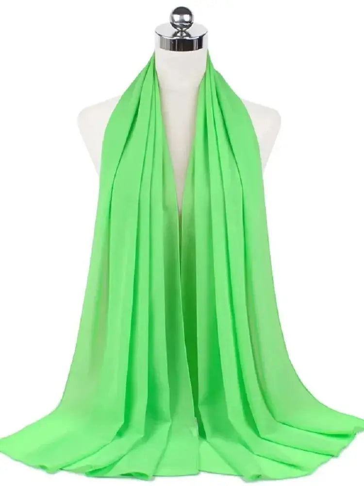 Foulard Mousseline Hijab uni pour Femme / Confort et Praticité