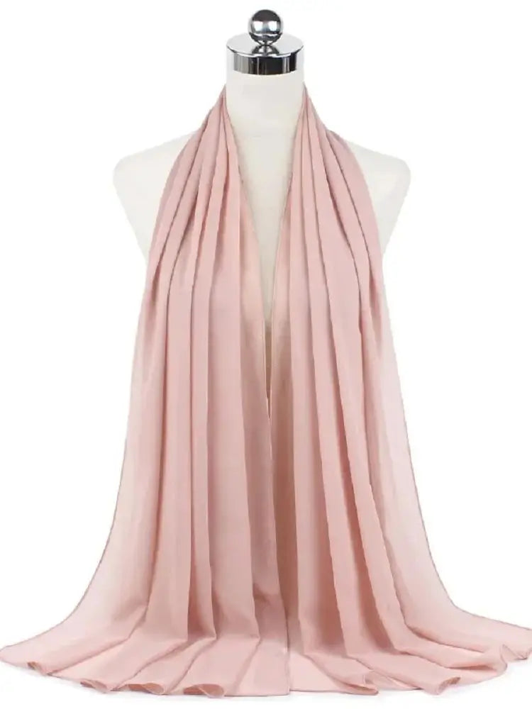 Foulard Mousseline Hijab uni pour Femme / Confort et Praticité