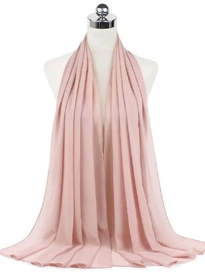Foulard Mousseline Hijab uni pour Femme / Confort et Praticité