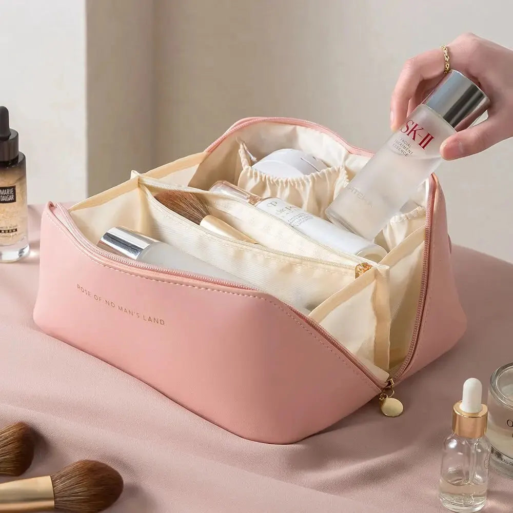 Trousse de Maquillage Luxe | Cosmétiques de Voyage | Fermeture