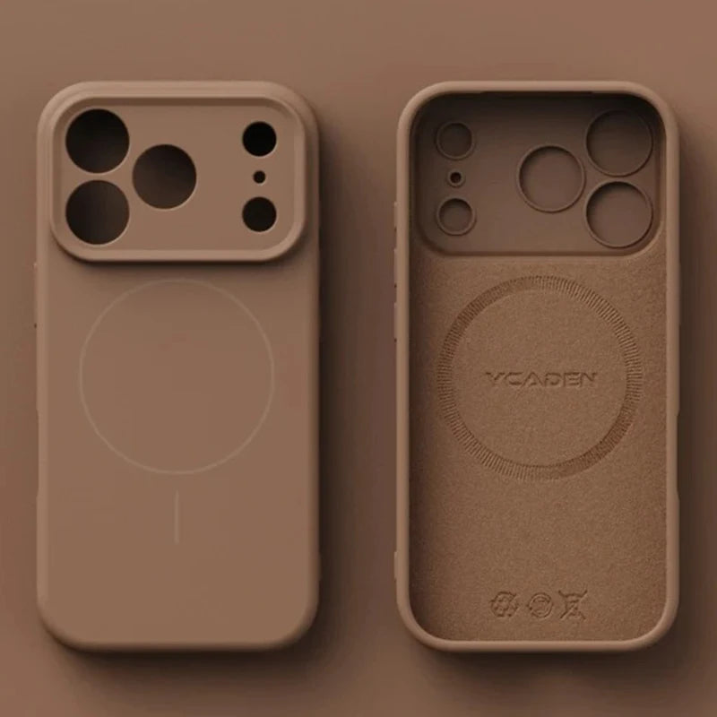 Coque Magnétique en Silicone Liquide Compatible MagSafe pour iPhone