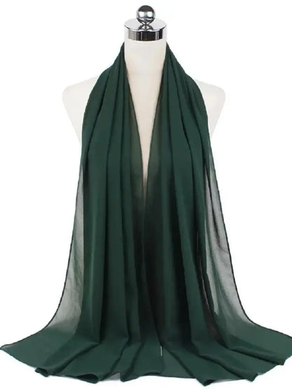 Foulard Mousseline Hijab uni pour Femme / Confort et Praticité